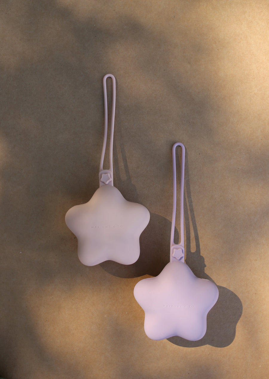 Lavender/Soft Pink Silicone Pacifier Case (2 Pack)