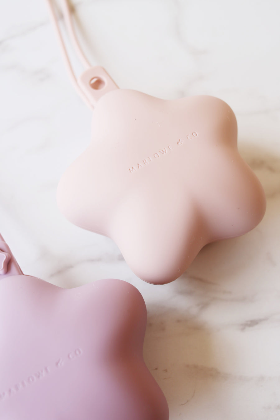 Lavender/Soft Pink Silicone Pacifier Case (2 Pack)