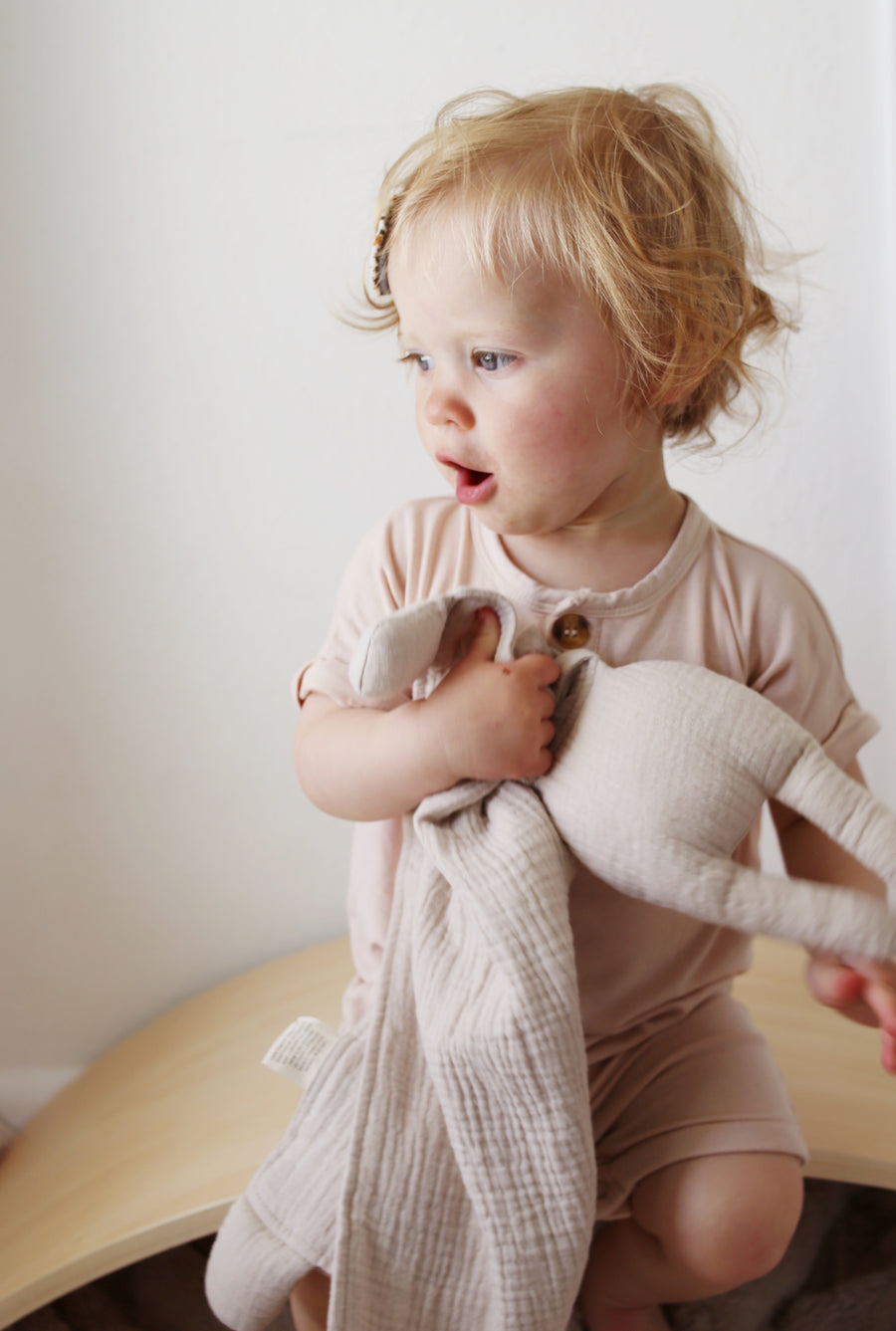 Natural Sand Bunny Lovey Blanket