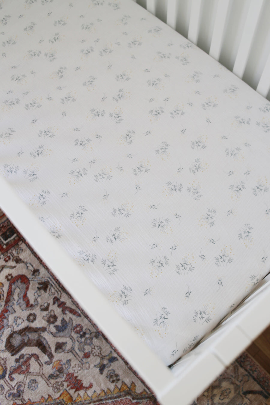 Wild Jasmine Cotton Muslin Crib Sheet