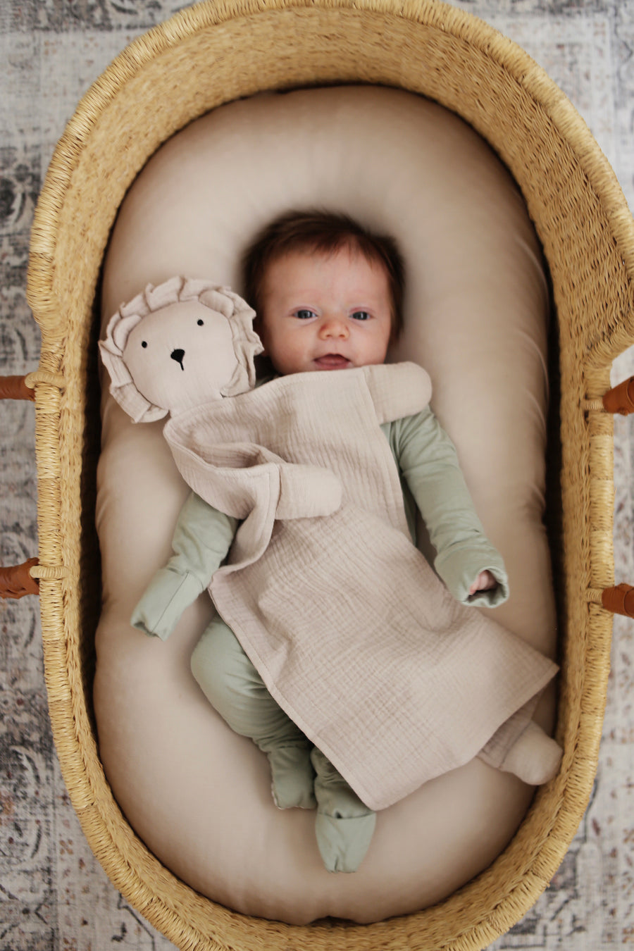 Natural Sand Lion Lovey Blanket