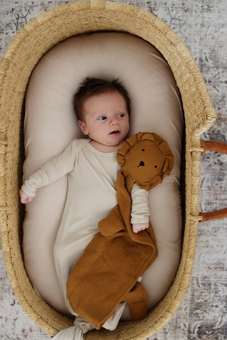 Toffee Lion Lovey Blanket