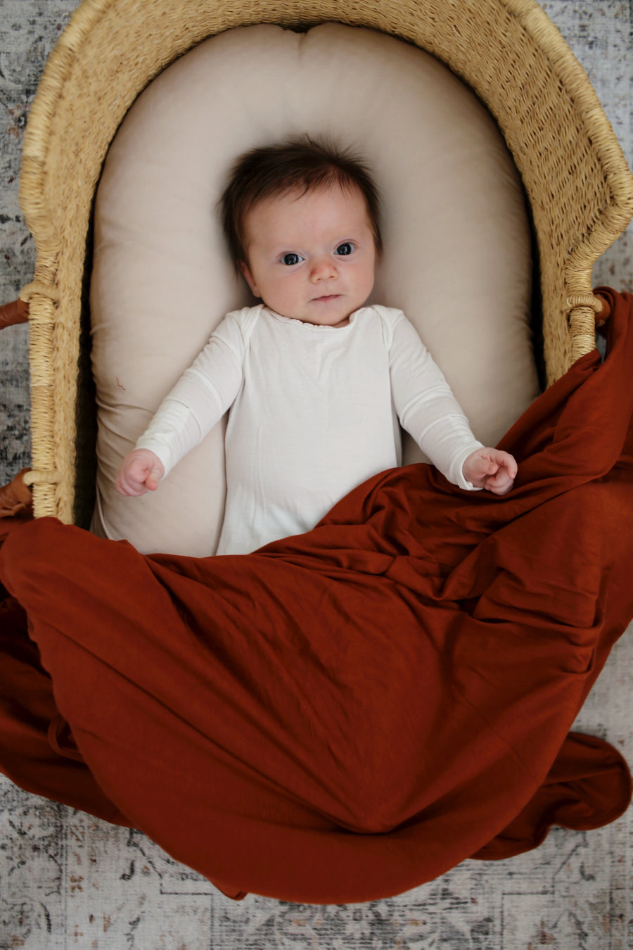 Rust Bamboo Swaddle Blanket