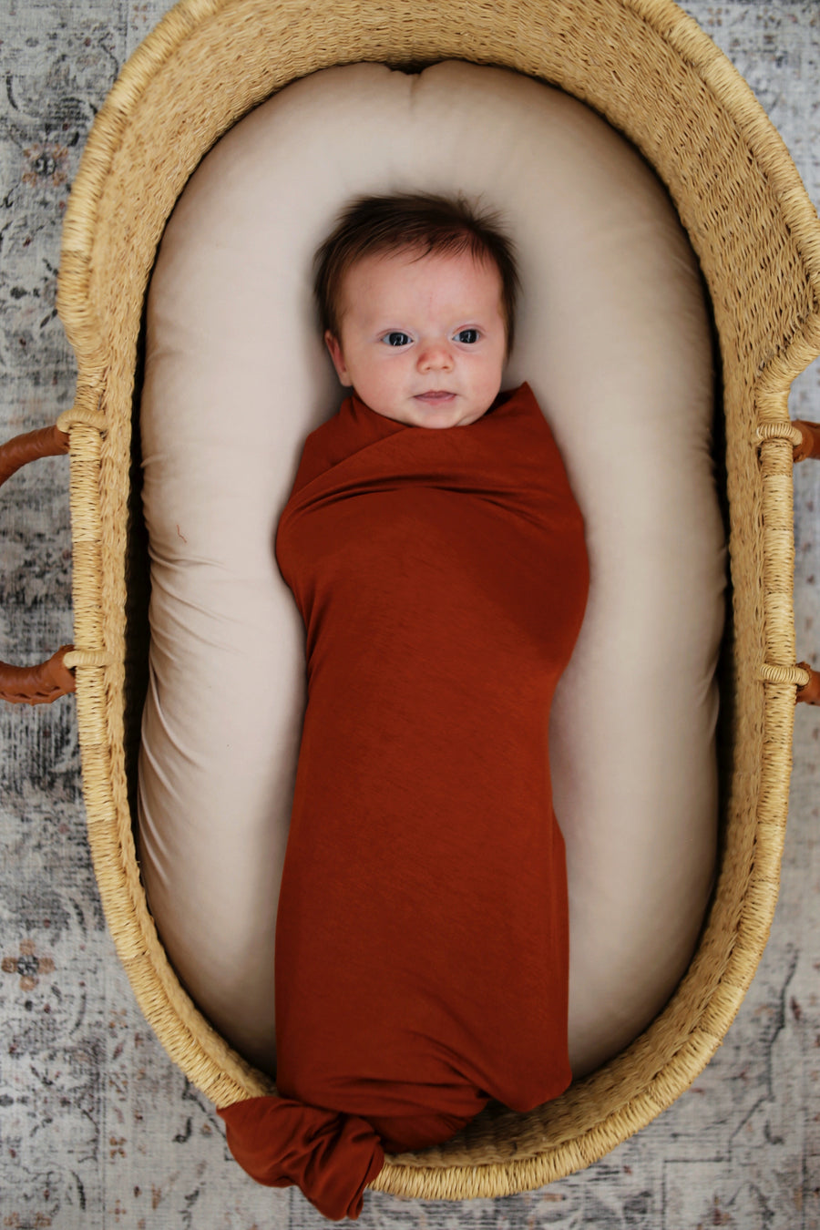 Rust Bamboo Swaddle Blanket