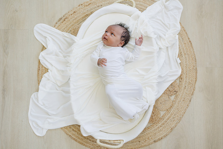 Cloud White Knotted Gown